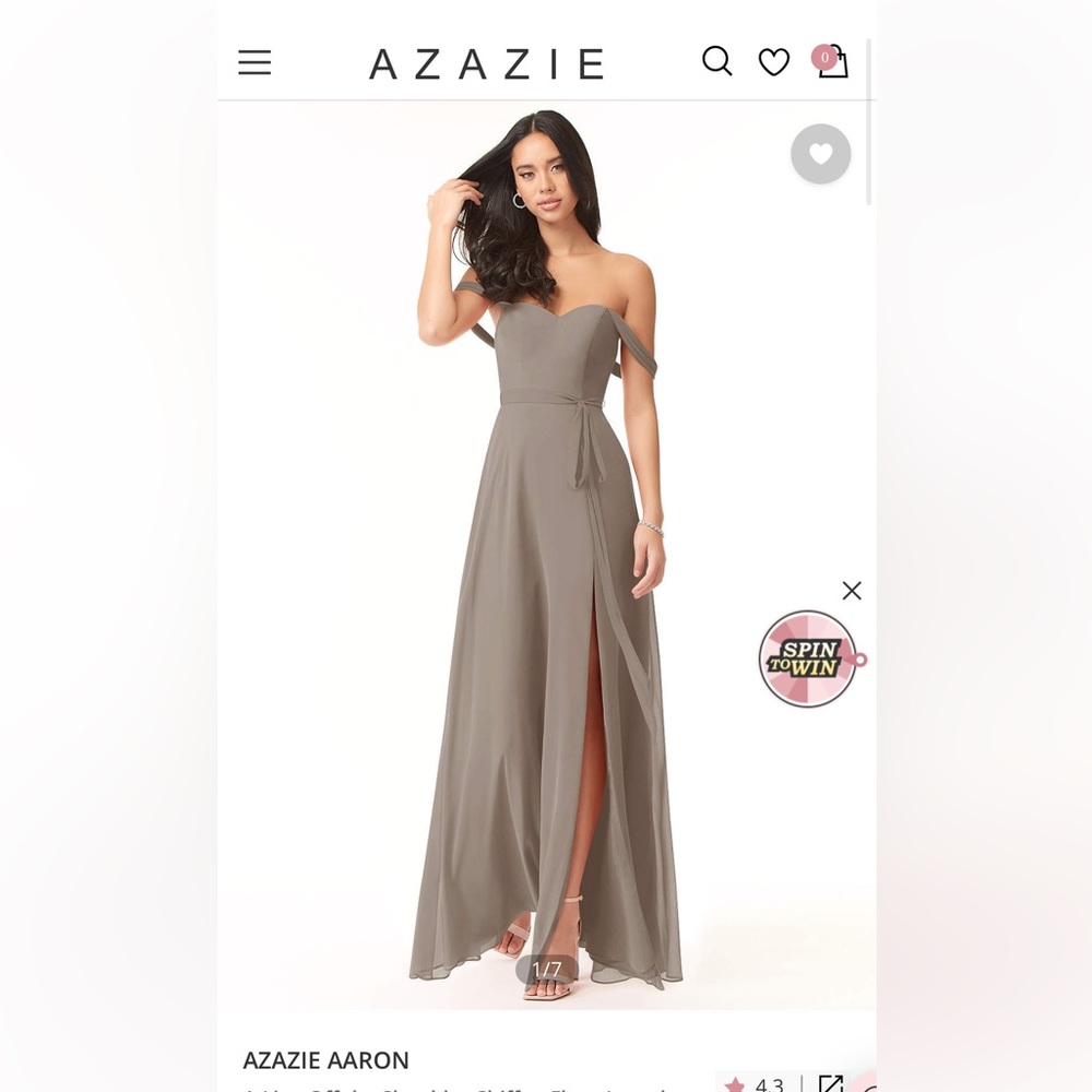 COPY - Azazie Aaron Taupe bridesmaid dress
